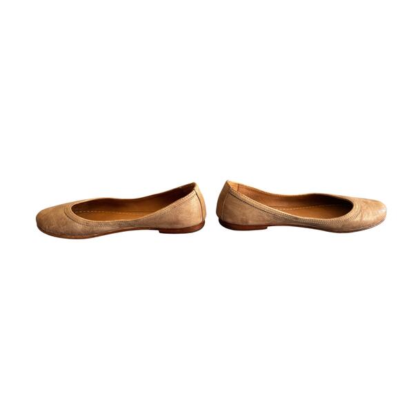 FRYE Carson leather ballet flats tan size 9.5 M - Picture 5 of 9